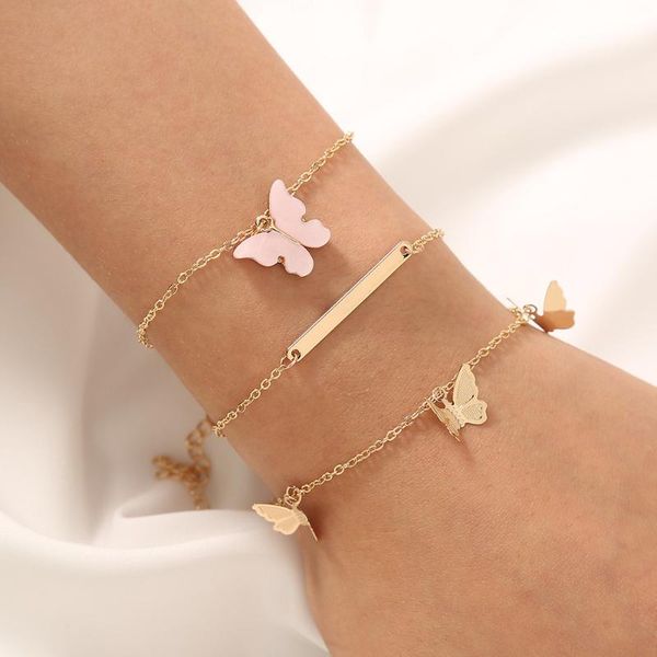 link, chain selling design fashion personality jewelry accessories butterfly tassel metal plated bracelets sets for women, Black
link, chain selling design fashion personality jewelry accessories butterfly tassel metal plated bracelets sets for women, Black