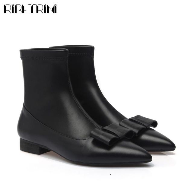 boots ribetrini cow leather ladies butterfly knot low heel ankle shoes pointed toe women stylish autumn, Black
boots ribetrini cow leather ladies butterfly knot low heel ankle shoes pointed toe women stylish autumn, Black