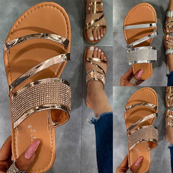 slippers women's summer rhinestone slip-on beach open toe breathable sandals shoes ladies fashion casual flat, Black
slippers women's summer rhinestone slip-on beach open toe breathable sandals shoes ladies fashion casual flat, Black