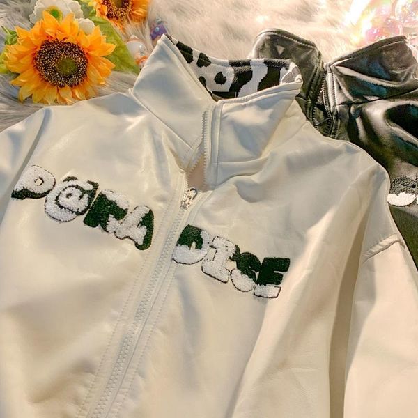women's jackets vintage high street jacket hip-hop streetwear harajuku punk plus size casual long-sleeved autumn zip-up outerwear, Black;brown
women's jackets vintage high street jacket hip-hop streetwear harajuku punk plus size casual long-sleeved autumn zip-up outerwear, Black;brown