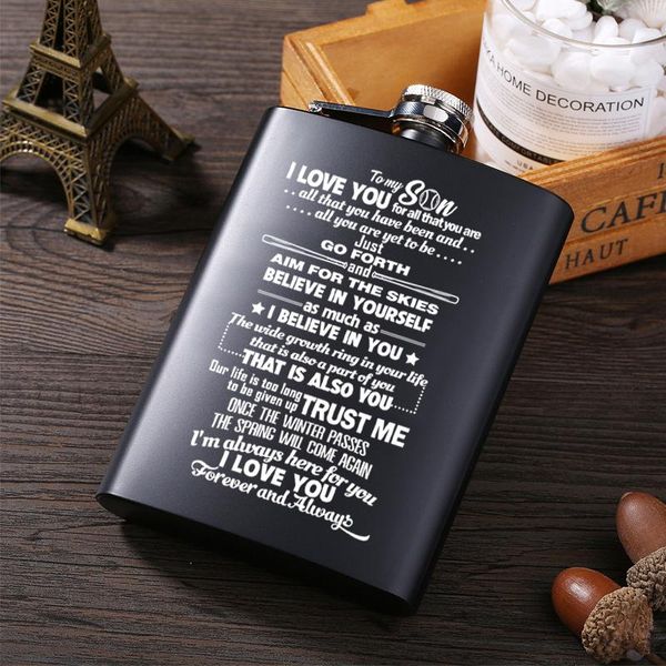 mom and dad to my son stainless steel hip flask black maliquor whisky flagon portable english alphabet alcoh water bottle
mom and dad to my son stainless steel hip flask black maliquor whisky flagon portable english alphabet alcoh water bottle