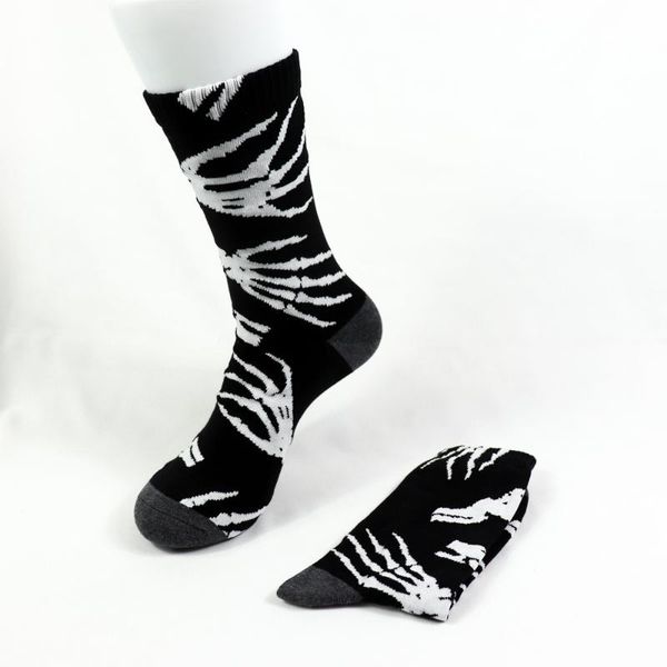 men's socks spooky creepy zombie hands for halloween party, Black