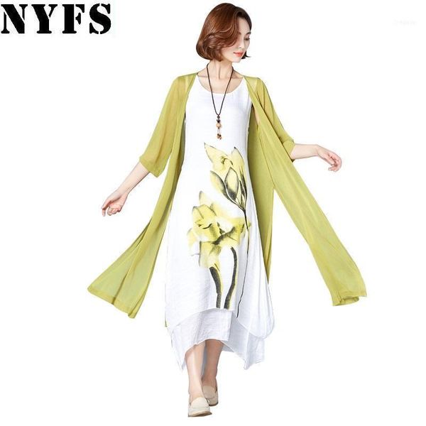 2021 summer dress sunscreen two pieces cotton linen women long vestidos robe elbise1, Black;gray
2021 summer dress sunscreen two pieces cotton linen women long vestidos robe elbise1, Black;gray