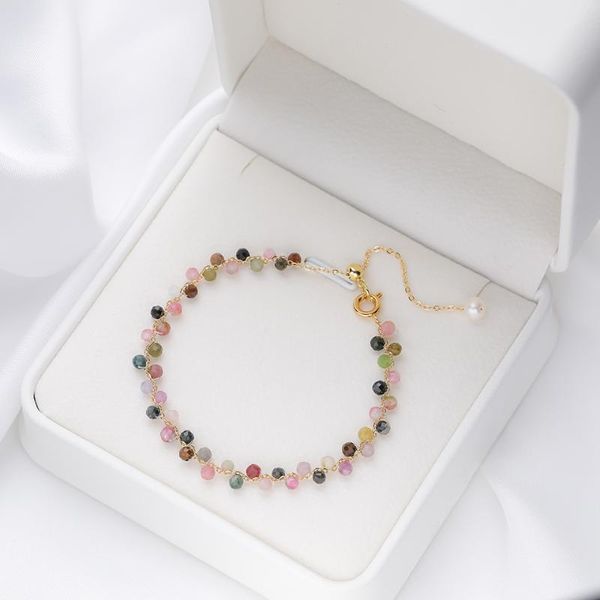 link, chain natural stone tourmaline bracelet on hand for women jewelry party /wedding luxury gift set handwork, Black
link, chain natural stone tourmaline bracelet on hand for women jewelry party /wedding luxury gift set handwork, Black