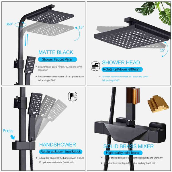 bathroom shower heads black chrome thermostatic faucets set mixer tap cold bathtub j5nr
bathroom shower heads black chrome thermostatic faucets set mixer tap cold bathtub j5nr
