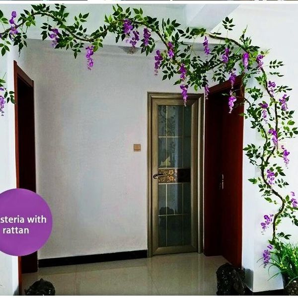 decorative flowers & wreaths 2m wisteria flower, artificial wall hanging fake flower christmas cane,fake plant leaves,romantic wedding wreat
decorative flowers & wreaths 2m wisteria flower, artificial wall hanging fake flower christmas cane,fake plant leaves,romantic wedding wreat