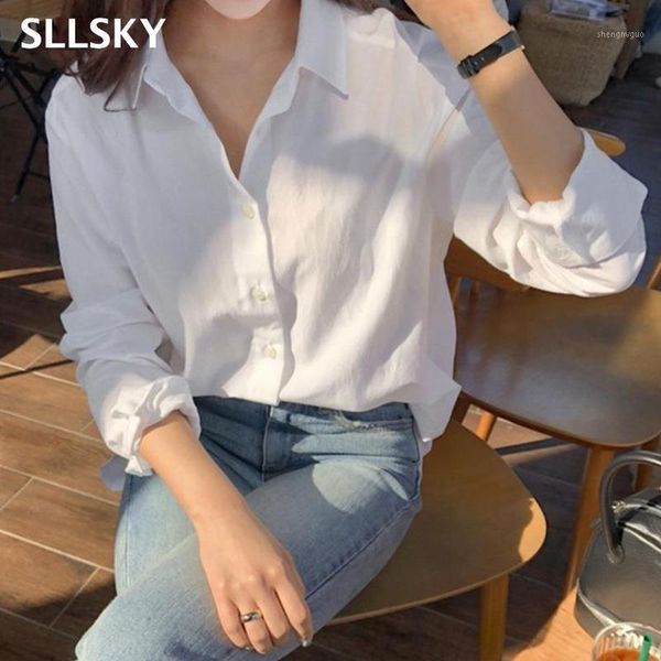 women's blouses & shirts sllsky white women ol work wear plain casual loose 2021 long sleeve lady all-match elegant vintage blusas
women's blouses & shirts sllsky white women ol work wear plain casual loose 2021 long sleeve lady all-match elegant vintage blusas