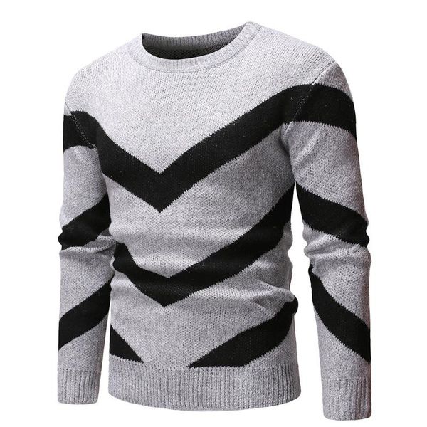 men's sweaters the european and american trend of qiu dong fashion round neck sweater sets color stripe to cover, White;black
men's sweaters the european and american trend of qiu dong fashion round neck sweater sets color stripe to cover, White;black