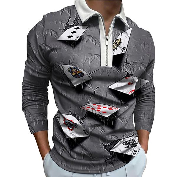 playing cards oil painting men's zipper long-sleeved polo shirt, comfortable, breathable, fashionable and cool, daily business trip, w, White;black
playing cards oil painting men's zipper long-sleeved polo shirt, comfortable, breathable, fashionable and cool, daily business trip, w, White;black