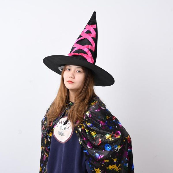 party hats witch masquerade ribbon wizard hat cosplay halloween costume birthday carnival witches top