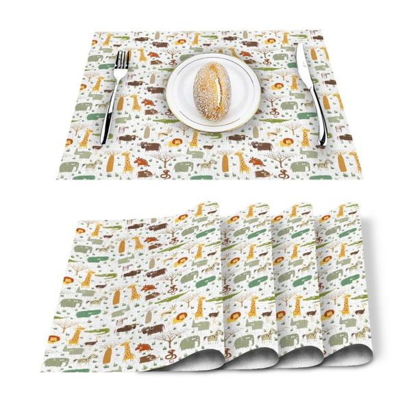table runner cartoon animals printed kitchen placemat dining mat cotton linen pads cup mats home decor
table runner cartoon animals printed kitchen placemat dining mat cotton linen pads cup mats home decor