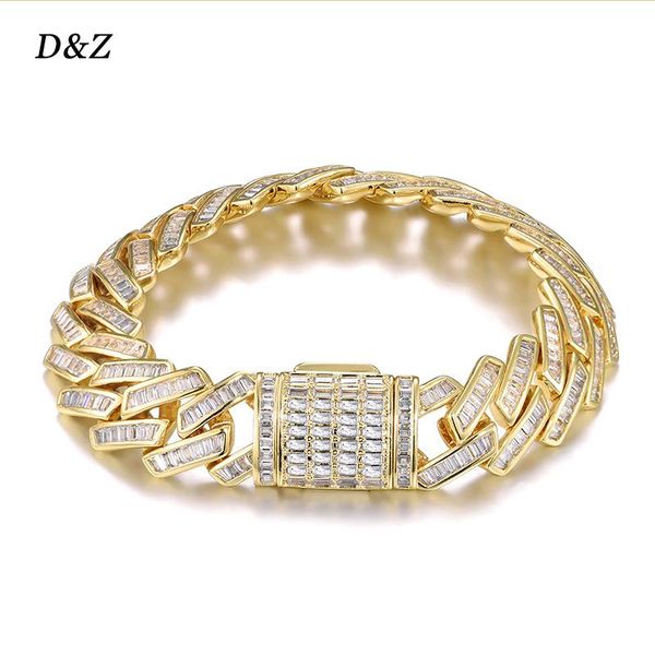 d&z 2021 15mm baguette prong cuban link bracelet box buckle fashion 8inch miami chain bracelets hip hop jewelry chains, Silver
d&z 2021 15mm baguette prong cuban link bracelet box buckle fashion 8inch miami chain bracelets hip hop jewelry chains, Silver