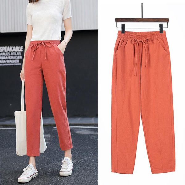 womens spring summer pants cotton linen solid elastic waist candy colors harem trousers soft for female ladys s-xxl women's & c, Black;white
womens spring summer pants cotton linen solid elastic waist candy colors harem trousers soft for female ladys s-xxl women's & c, Black;white