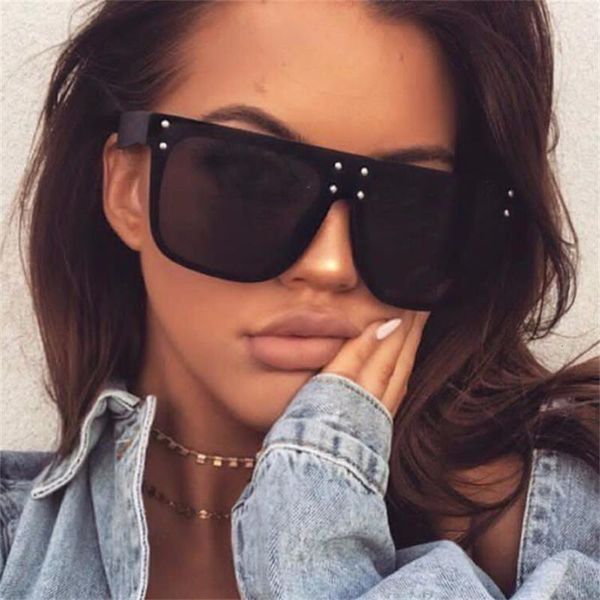 sunglasses flat sun glasses oversized goggles mens square women fashion famous brand rivet black eyewear gafas de sol, White;black
sunglasses flat sun glasses oversized goggles mens square women fashion famous brand rivet black eyewear gafas de sol, White;black