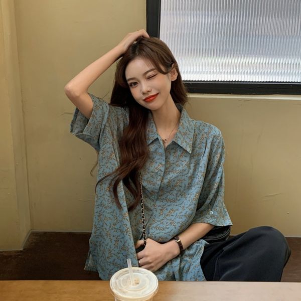 flower pattern vintage 4 size s-xl loose chiffon short sleeve thin college wind summer women shirt 210426, White
flower pattern vintage 4 size s-xl loose chiffon short sleeve thin college wind summer women shirt 210426, White
