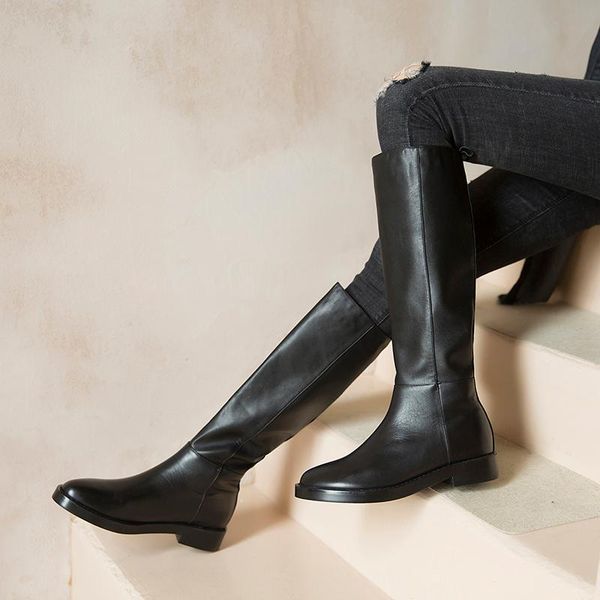 boots women knee high party dancing shoes woman genuine leather low heels autumn winter fashion riding size 41 42 43, Black
boots women knee high party dancing shoes woman genuine leather low heels autumn winter fashion riding size 41 42 43, Black