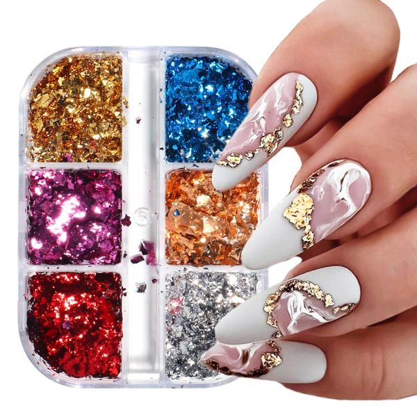 nail glitter 1 box gold foil gorgeous sequins irregular aluminum flakes design shinny art decoration accessories lecby, Silver;gold
nail glitter 1 box gold foil gorgeous sequins irregular aluminum flakes design shinny art decoration accessories lecby, Silver;gold