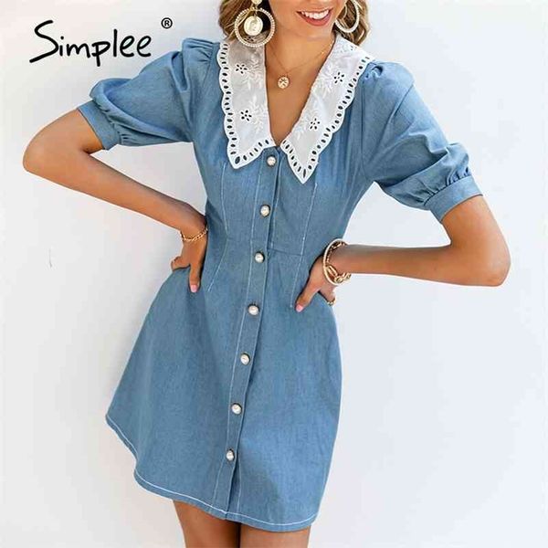 simplee elegant puff sleeve summer women dress chic doll collar fashion dema dress cotton cozy aline ladies mini vestidos 210323, Black;gray
simplee elegant puff sleeve summer women dress chic doll collar fashion dema dress cotton cozy aline ladies mini vestidos 210323, Black;gray