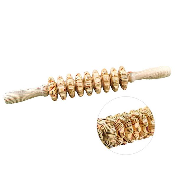 9-wheel wooden abdomen massager multifunctional fitness roller stick muscle relax tool neck back leg massage tool
9-wheel wooden abdomen massager multifunctional fitness roller stick muscle relax tool neck back leg massage tool