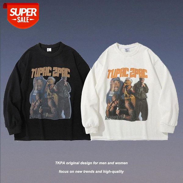 t shirt west coast rap printing long sleeve men's and women's ins tide brand street loose couple base #gf7f, White;black
t shirt west coast rap printing long sleeve men's and women's ins tide brand street loose couple base #gf7f, White;black