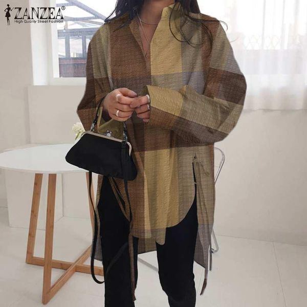 women's blouses & shirts women irregular 2022 kaftan printed casual long sleeve blusas female lapel button check tunic oversized, White
women's blouses & shirts women irregular 2022 kaftan printed casual long sleeve blusas female lapel button check tunic oversized, White