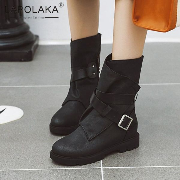boots lapolaka 2021 arrivals dropshop increasing heel mid calf woman zipper buckle comfy skidprooof work office shoes lady, Black
boots lapolaka 2021 arrivals dropshop increasing heel mid calf woman zipper buckle comfy skidprooof work office shoes lady, Black