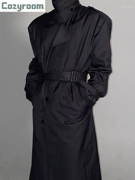 long jacket coat men autumn and winter design windbreaker men's korean style loose trend over the knee mid-length trench coats, Tan;black
long jacket coat men autumn and winter design windbreaker men's korean style loose trend over the knee mid-length trench coats, Tan;black