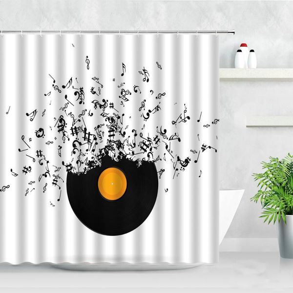 black music disc shower curtain waterproof fabric curtains musical note design retro old gramophone printing home bathroom decor
black music disc shower curtain waterproof fabric curtains musical note design retro old gramophone printing home bathroom decor