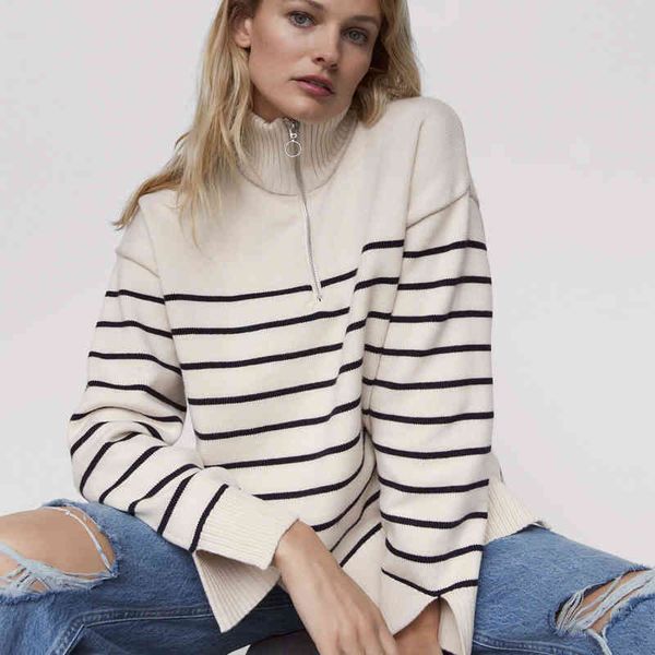 women's sweaters wixra camisola feminina listrado casual zÃper mock neck dividir malha senhoras pulôver solto outono alta streetwear 2, White;black
women's sweaters wixra camisola feminina listrado casual zÃper mock neck dividir malha senhoras pulôver solto outono alta streetwear 2, White;black