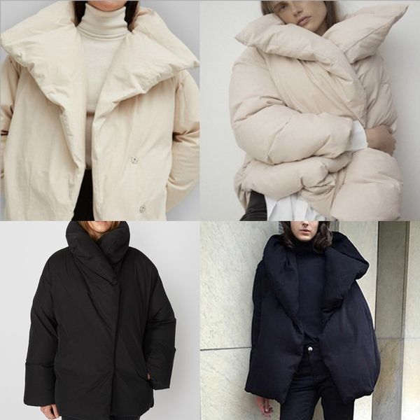 21 new swedish minority designer bailu large lapel down jacket short 90 white duck, Black
21 new swedish minority designer bailu large lapel down jacket short 90 white duck, Black