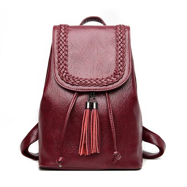 female casual school backpack girls large capacity women leather backpacks bags for teenage sac a dos style
female casual school backpack girls large capacity women leather backpacks bags for teenage sac a dos style