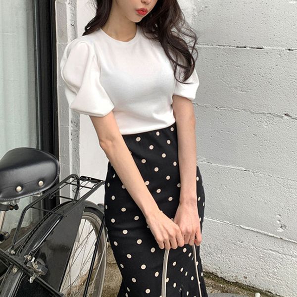 dress women two summer short sleeve and high waist polka-dot long skirt elegant piece outfits casual suits kpsd 9tdi, Black;gray
dress women two summer short sleeve and high waist polka-dot long skirt elegant piece outfits casual suits kpsd 9tdi, Black;gray