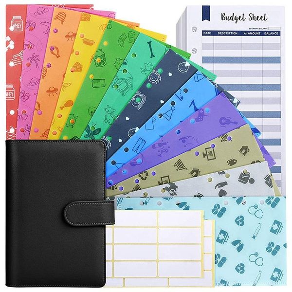 notepads a6 binder sleeve creative notebook pvc cash envelope loose-leaf book budget hand set, Purple;pink
notepads a6 binder sleeve creative notebook pvc cash envelope loose-leaf book budget hand set, Purple;pink