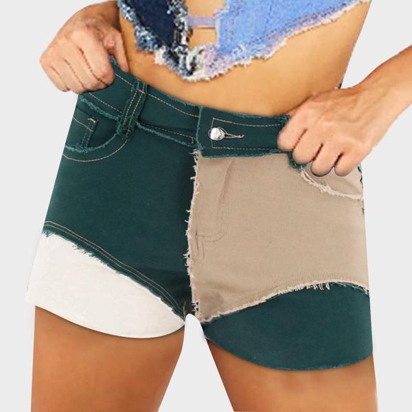 women's jeans summer women high waist splicing straight shorts casual female personality fit pocket zipper hole denim #tg, Blue
women's jeans summer women high waist splicing straight shorts casual female personality fit pocket zipper hole denim #tg, Blue