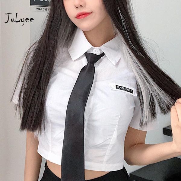 women's blouses & shirts julyee cotton summer solid tie turn-down collar short sleeve spliced letter japan style loose jk shirt, White
women's blouses & shirts julyee cotton summer solid tie turn-down collar short sleeve spliced letter japan style loose jk shirt, White