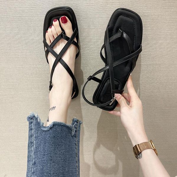 sandals women summer fashion women's 2021 strap combination solid color buckle clip toe flat casual, Black
sandals women summer fashion women's 2021 strap combination solid color buckle clip toe flat casual, Black