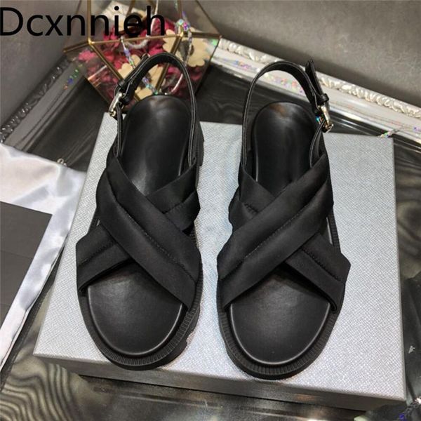 sandals summer thick soles woman round toe satin crossed tied one strap shoes for beach 2021, Black
sandals summer thick soles woman round toe satin crossed tied one strap shoes for beach 2021, Black