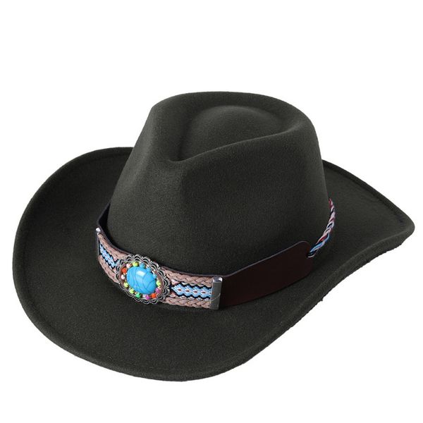 fashion women men wool western cowboy cowgirl hat solid color outdoor winter jazz cap size 56-58cm, Blue;gray
fashion women men wool western cowboy cowgirl hat solid color outdoor winter jazz cap size 56-58cm, Blue;gray