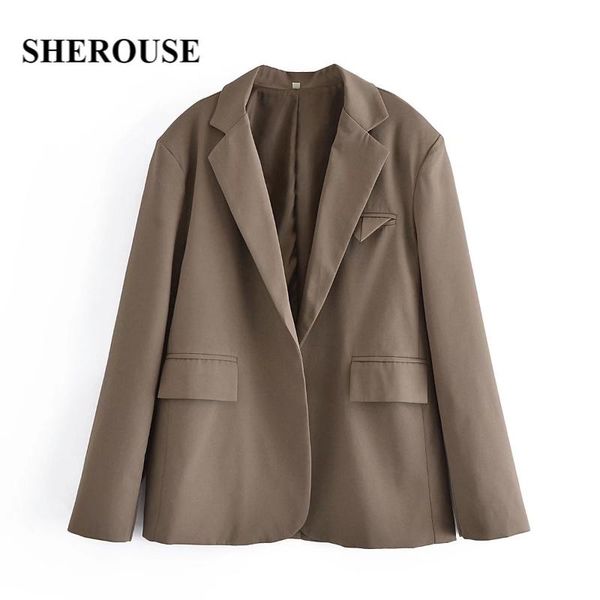 women's suits & blazers sherouse women fashion blazer casual triangle flap pocket long sleeves office lady suit woman oversized veste f, White;black
women's suits & blazers sherouse women fashion blazer casual triangle flap pocket long sleeves office lady suit woman oversized veste f, White;black