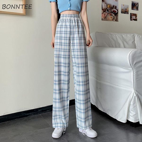 women's pants & capris elastic women summer plaid fashion all-match korean style streetwear casual trousers high waist simple wide leg, Black;white
women's pants & capris elastic women summer plaid fashion all-match korean style streetwear casual trousers high waist simple wide leg, Black;white