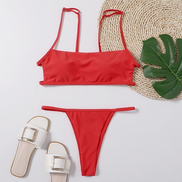 split bikini women's 2021 swimsuit, White;black
split bikini women's 2021 swimsuit, White;black