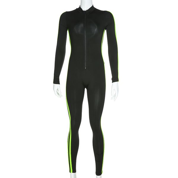 shestyle side striped high neck long sleeve zipper long jumpsuit women 2021 black sporting stretch rompers autumn clothinging, Black;white
shestyle side striped high neck long sleeve zipper long jumpsuit women 2021 black sporting stretch rompers autumn clothinging, Black;white