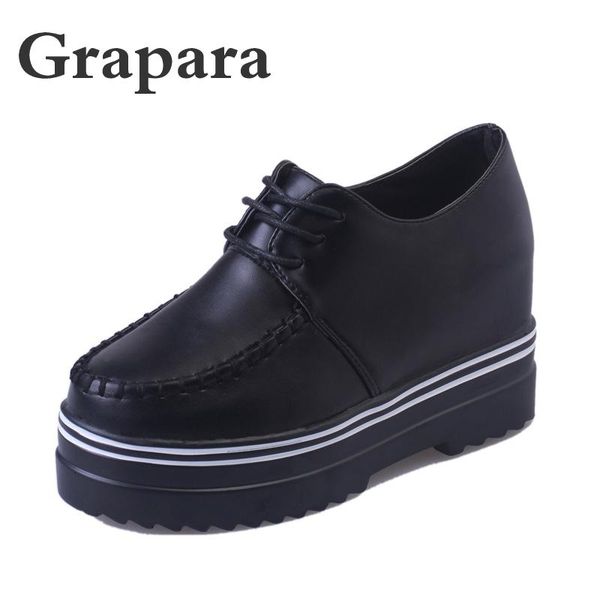 dress shoes spring student casual female high heels thick sole women woman zapatos mujer leather lace up ladies grapara, Black
dress shoes spring student casual female high heels thick sole women woman zapatos mujer leather lace up ladies grapara, Black
