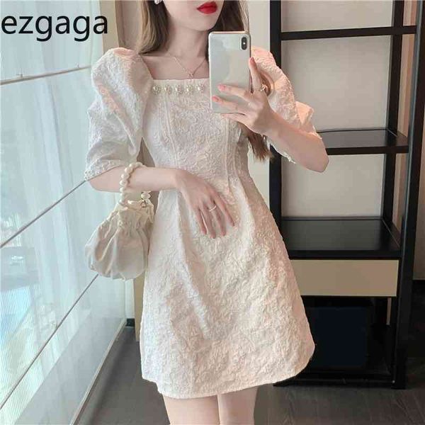 ezgaga elegant floral dress women korean fashion short sleeve summer new square collar pearl beaded a-line chic vestidos 210430, Black;gray
ezgaga elegant floral dress women korean fashion short sleeve summer new square collar pearl beaded a-line chic vestidos 210430, Black;gray