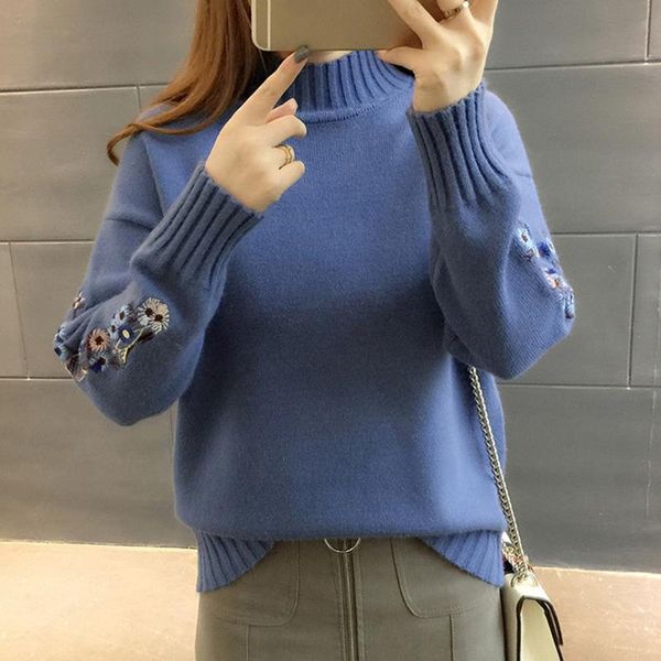 women's sweaters jaycosin autumn winter sweater women long sleeve turtleneck knitted embroidery pullover basic 19oct10, White;black
women's sweaters jaycosin autumn winter sweater women long sleeve turtleneck knitted embroidery pullover basic 19oct10, White;black