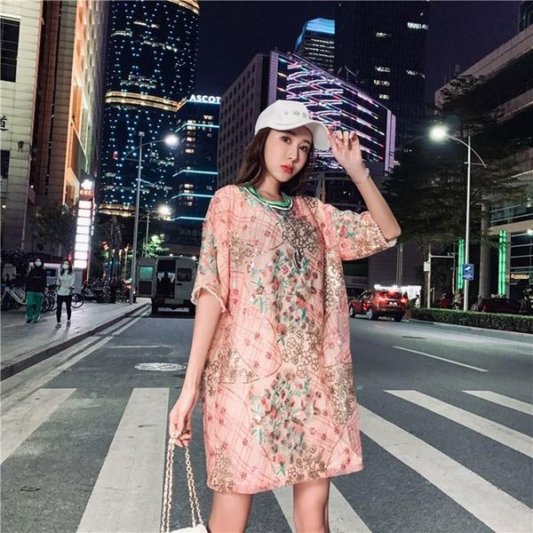 women flower embroidery patchwork t-shirt plus size loose short sleeve mesh spliced tees women's, White
women flower embroidery patchwork t-shirt plus size loose short sleeve mesh spliced tees women's, White