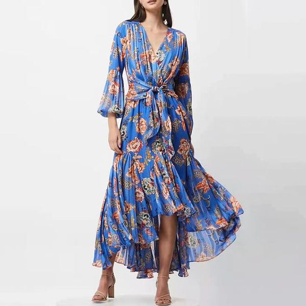 casual dresses women asymmetrical summer maxi dress floral print high waist tunic long holiday, Black;gray 
casual dresses women asymmetrical summer maxi dress floral print high waist tunic long holiday, Black;gray