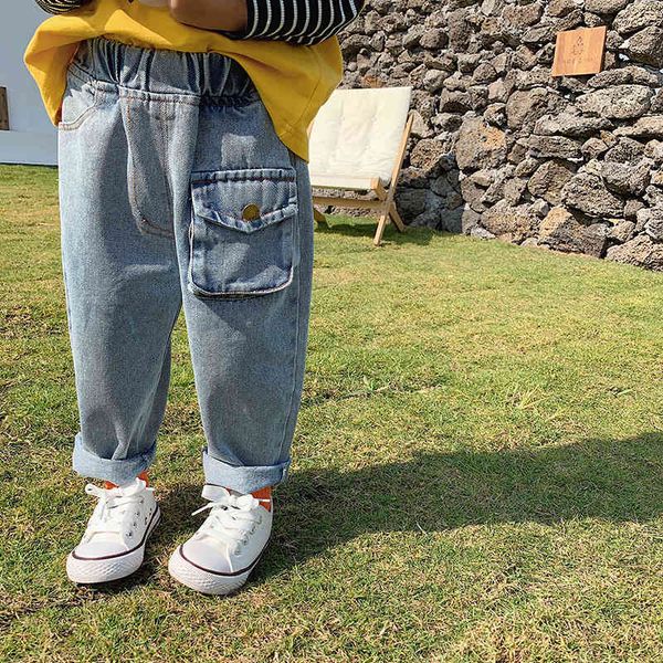 spring autumn boys girls fashion three-dimensional pocket jeans kids loose all-match denim pants 210508, Blue
spring autumn boys girls fashion three-dimensional pocket jeans kids loose all-match denim pants 210508, Blue