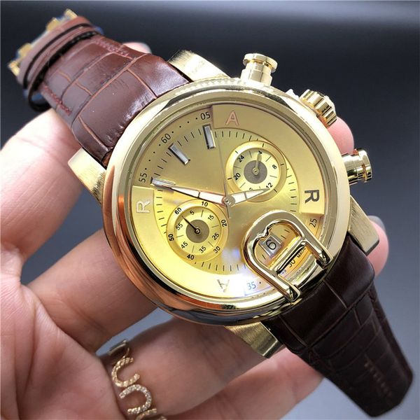 2022 new men's watch automatic quartz movement business stainless steel dial leather strap business outdoor sports chronograph diving m, Slivery;brown
2022 new men's watch automatic quartz movement business stainless steel dial leather strap business outdoor sports chronograph diving m, Slivery;brown