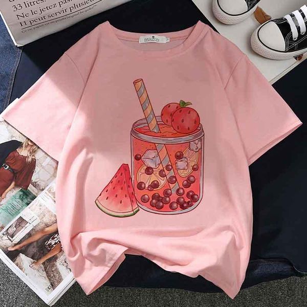 women's t-shirt fruit tea graphic print women tee harajuku aesthetic pink casual tshirt 2021 summer fashion y2k female t shirt, White
women's t-shirt fruit tea graphic print women tee harajuku aesthetic pink casual tshirt 2021 summer fashion y2k female t shirt, White